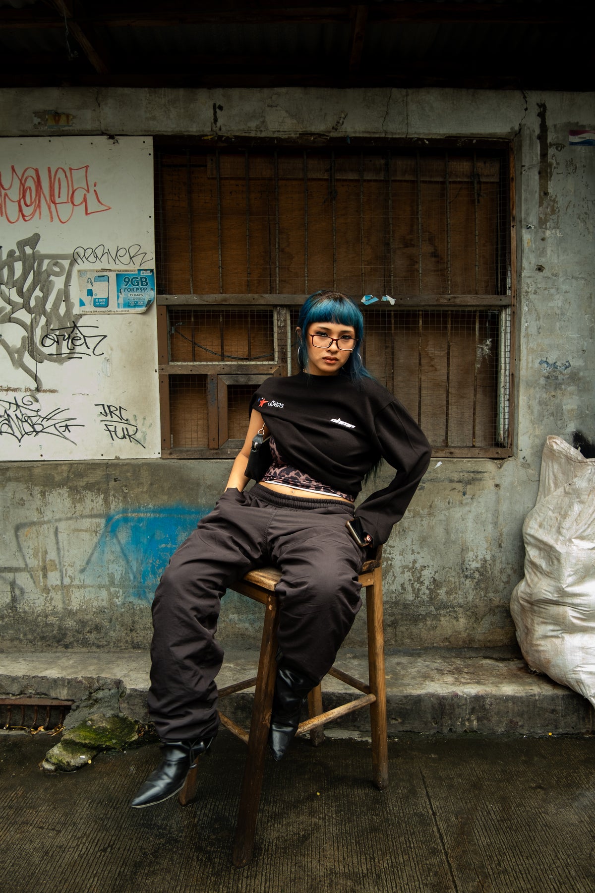DAILY ESSNTLS BLACK L/S