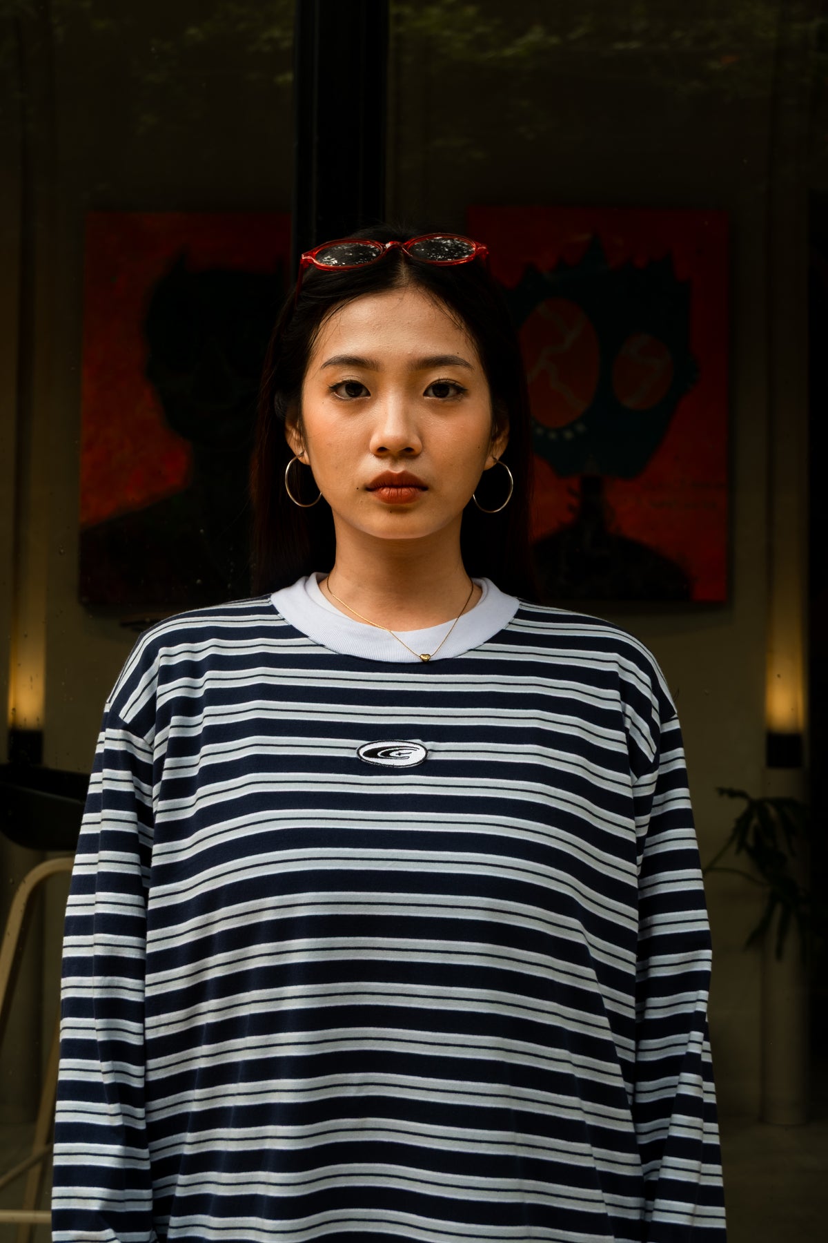 STRATA BLUE STRIPE L/S