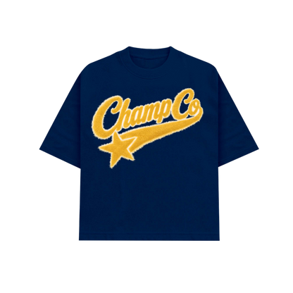 Heritage Script Tee - Navy Blue