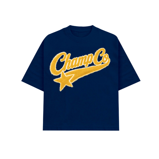 Heritage Script Tee - Navy Blue