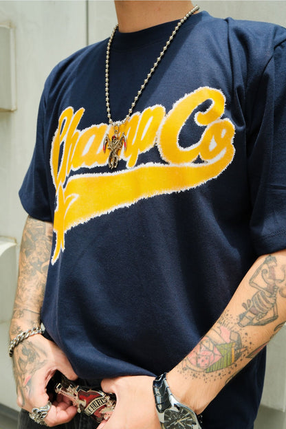 Heritage Script Tee - Navy Blue