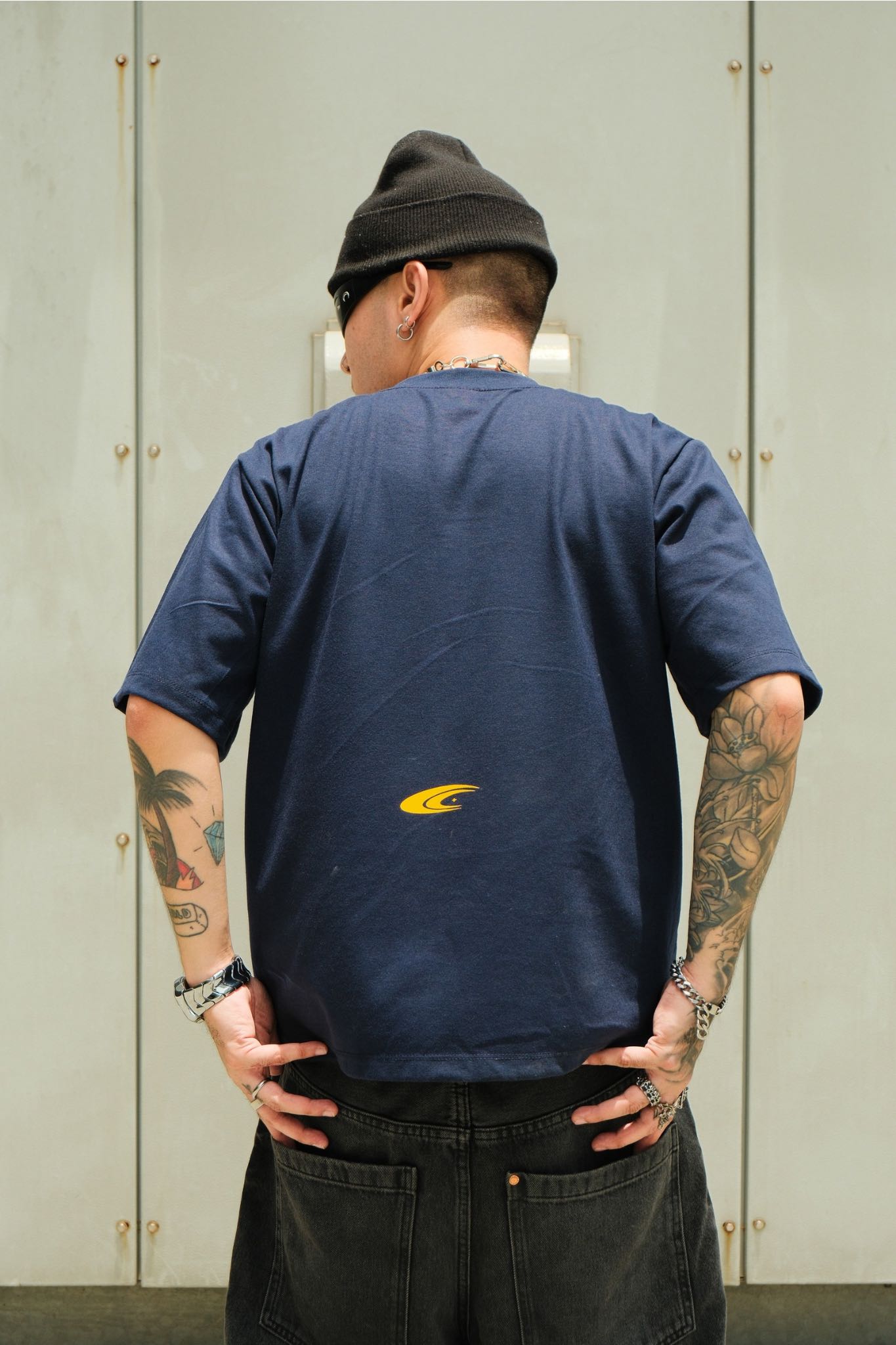 Heritage Script Tee - Navy Blue